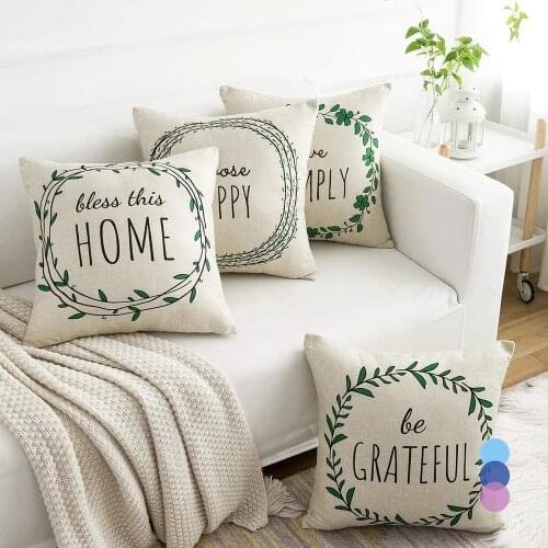 Cushion Cover Spring Decorative Pillows Cover For Living Room Throw Pillows Green Housse De Coussin 45x45 Nordic Decor Home