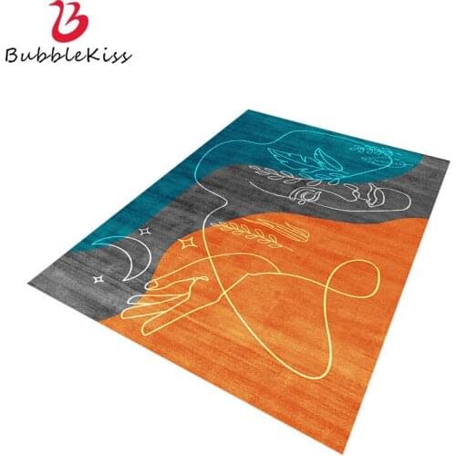 Bubble Kiss Carpet For Living Room Nordic Style Geometric Color Abstract Pattern Carpets Home Bedroom Decor Customized Rug