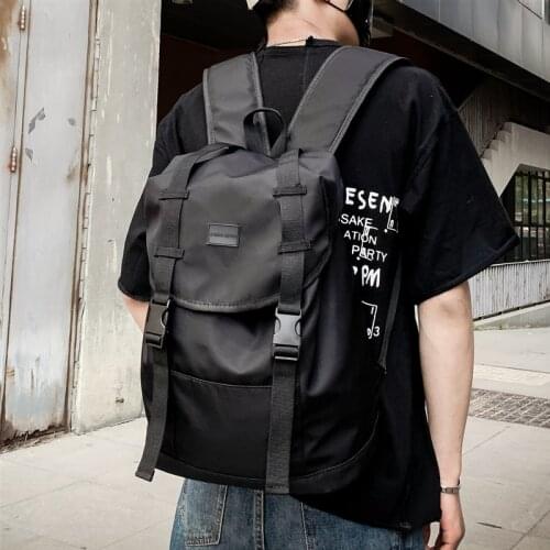 Tide brand large capacity backpack men Oxford cloth Joker college student bag womens computer travel backpack travel bag