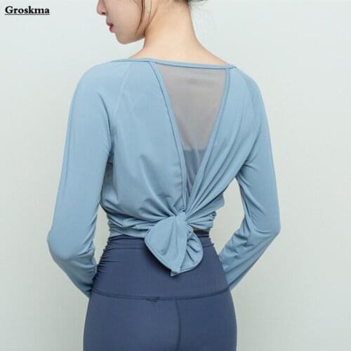 Mesh long sleeve women yoga shirt quick dry breathable fitness gym sports running t shirt tops clothing deportivas mujer