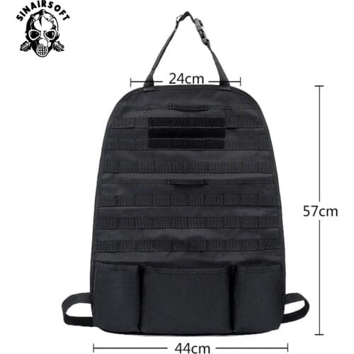 SINAIRSOFT Universal Car Seat Back Bag Tactical Molle Car Seat Organizer Storage Nylon Seat Organizer Protector Auto Accessories