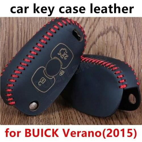 Only Red Case car key case Hand sewing car key cover DIY Genuine quality leather fit for BUICK Verano(2015) promotion
