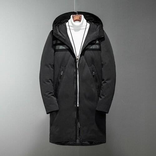 Windproof and Warm Black Male Jacket 2021 Winter Long Parkas Jacket Men Polyester Hooded Thick Man Jackets and Coats Clothing