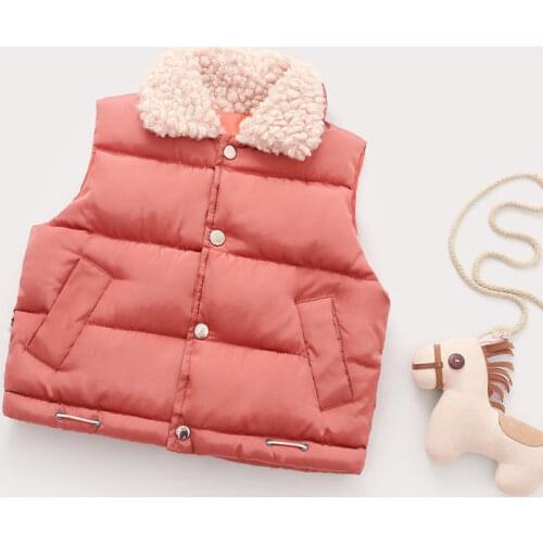 Winter Clothes For Children Cotton Vest Autumn Thicken Baby Boys Girls Waistcoats Warm Jacket 3 Colors Comfortable Sleeveless