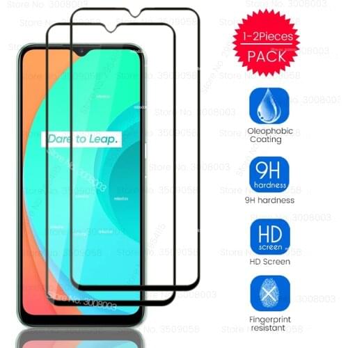 1/2pcs realmi c 11 tempered glass for oppo realme c11 2020 rmx2185 6.5'' phone display touch screen protectors film on realmec11