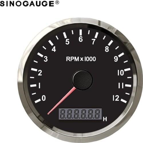 12000RPM tachometer RPM meter for Motorcycle Motorbike Free Shipping Rev Counter 85mm