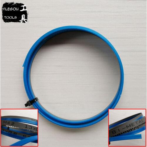 2 Pieces 1712*13*0.6mm*6Tpi M42 Bi-Metal Band Saw Blades 13*0.6*1712mm*14 Teeth Band Saw Blades Cutting Hardwood and Soft Metal