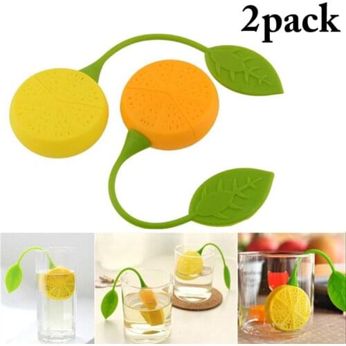 2Pcs Lemon Shape Tea Strainer Silicone Food Grade Silicone Tea Strainer Tea Set Accessories Home Cocina Accessories