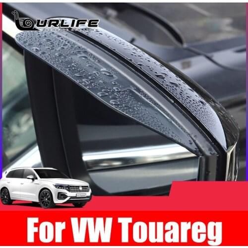 2PCS Rearview Rain Eyebrow Guard Cover Side Door Mirror Visor Shield Fit For VW Volkswagen Touareg 2019 2020 2021 Accessories