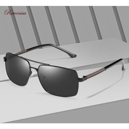 2020 Fashion Polarized Sunglases For Man Pilot Vintage Sun Glasses Square Eyewear Running Goggle Black Gafas de solo