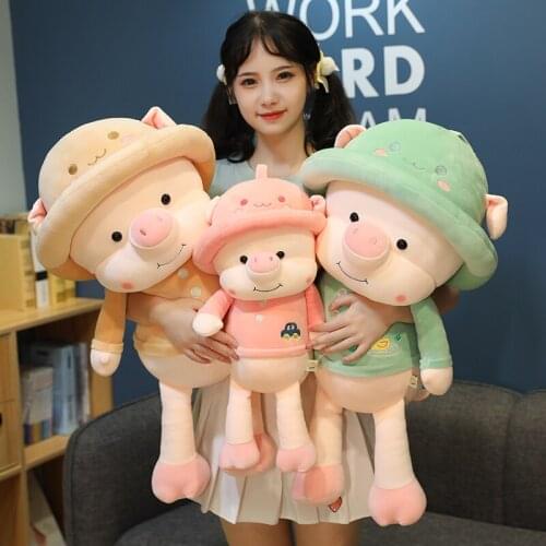 50cm Cute Pig Plush Toy Stuffed Animal Soft Plush Lovely Piggy Pillow Doll Toys for Girls Children Birthday Christmas Gift