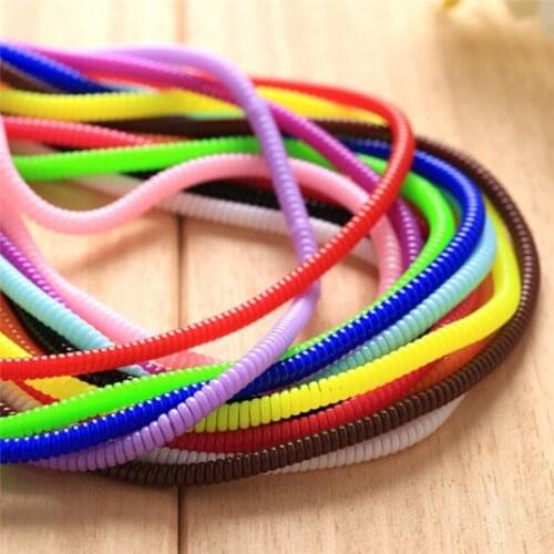 60CM Cable Protector USB Charging Data Line Mobile Phone Charger Wire Cord Protectoin Wrap Cable Winder Organizer for iPhone X