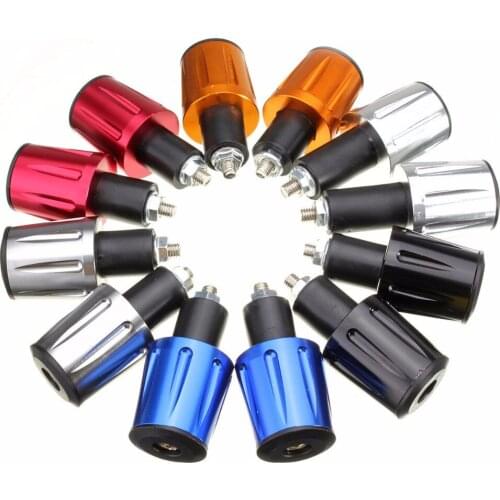 7/8" 22mm One Pair Machined Aluminum Universal Motorcycle Dirt Bike Handlebar Ends Grip Weights Anti Vibration Plug 7 Colors