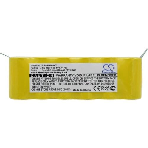 Cameron Sino 4000mah battery for IROBOT Roomba 700 600 R3 500 AUTO CLEANER Intelligent Floor Vac M-488 ROBOTIC U290 530 560
