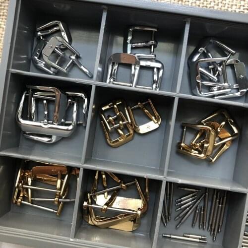 Watch accessories universal watch buckle 8-20mm gold and silver two-color belt buckle set a total of 42 buckle