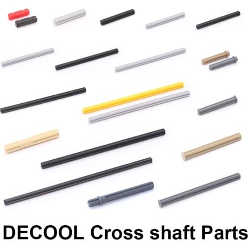 50pcs/470pcs Decool high-tech Parts Cross Axle Shaft MOC Car Bricks Blocks Parts 32062 4519 3705 32073 3706 44294 50451