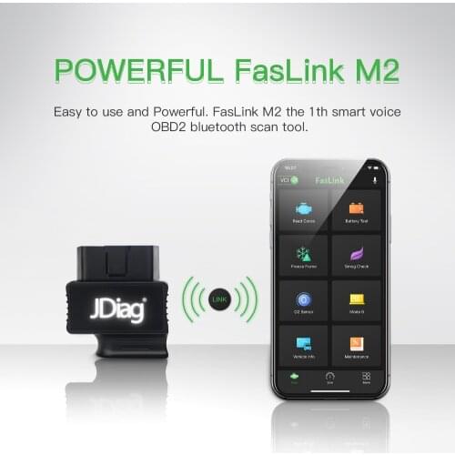JDiag Faslink M2 Bluetooth 4.0 OBDII Car Diagnostic Tool OBD2 Automotive Code Reader PK Easy Diag iDiag