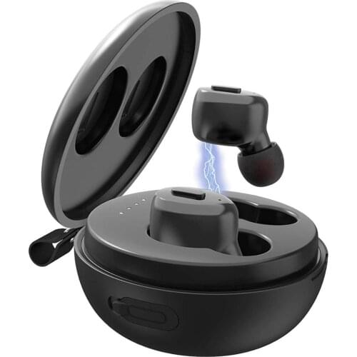 Bluetooth 5.0 Wireless Earphones,Auto Pairing HiFi Sound IPX8 Waterproof bluetooth earphone Stereo with Wireless Charging Case