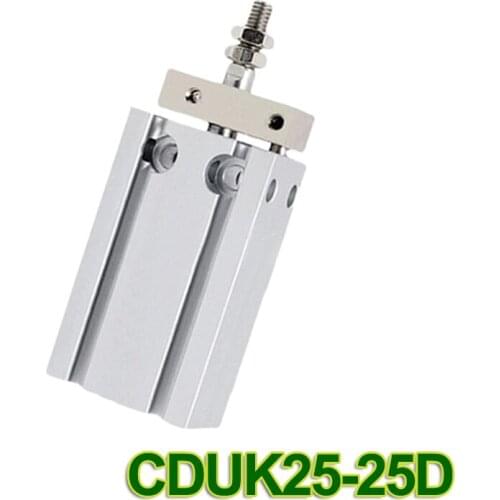 CDUK25-25D SMC type Double Acting Non-rotating Rod Type bore 25mm stroke 25mm Free Mount Cylinder Single Rod CUK25-25D