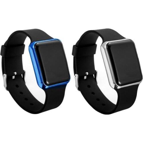 2pcs Sport Women Men Unisex Led Digital Watch Couple Watches Fashion Square Dial Electronic Wristwatch Lovers Clock Reloj Mujer