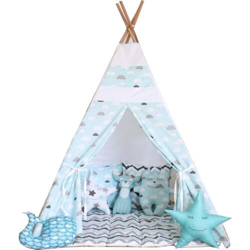 Free Love @blue cloud kids play tent indian teepee children playhouse children play room teepee