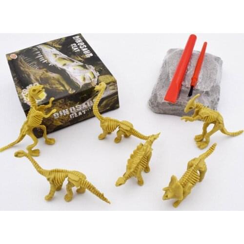 DIY Dinosaur Fossil Archaeological Excavation Educational Toy Set Dig Toy Figure Skeleton Assembly Model Toys Gift For Children