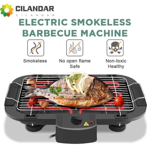 Electric Table Top Grill BBQ Barbecue Garden Camping Cooking Indoor 1300W