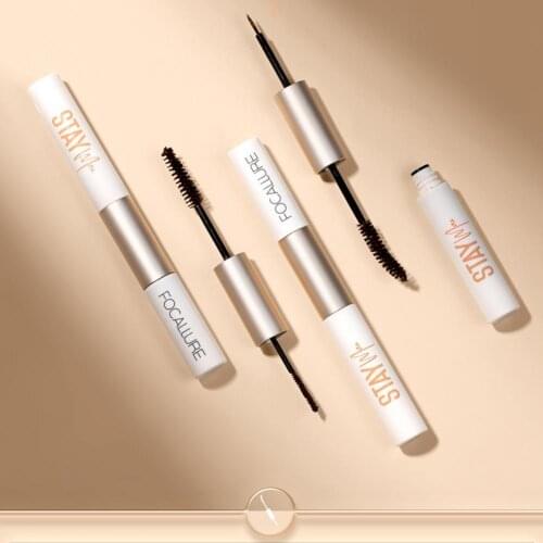 FOCALLURE Mascara and Liquid Eyeliner 2 in 1 Long Thick Waterproof Non Smudge Lashes Extension Eye Makeup for Women