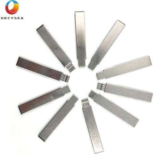 HKCYSEA 10 pcs/lot Metal Blank Uncut Flip KD Remote Key Blade Type HU83 #54 for Peugeot 307 NO. 54 Blade