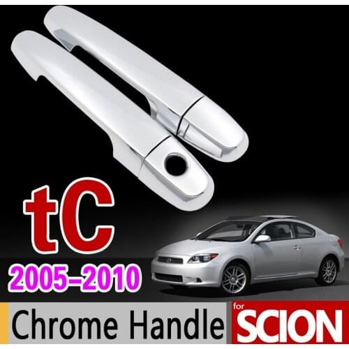 For Scion tC 2005 - 2010 Chrome Door Handle Cover Trim Set ANT10 2006 2007 2008 2009 Car Accessories Stickers Car Styling
