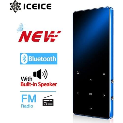 ICEICE MP3 Player with Bluetooth hifi lossless mini music player with fm radio speaker headphones, sport MP 3 metal walkman dap