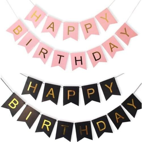 Personalize Party Flag Letter DIY Paper Bunting Banner Flags Candy Bar Wedding Decoration Baby Shower Favor