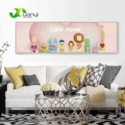 Wall Picture Nordic Animal Poster Art Print Oil Painting Canvas Modern Art Nordic Style Kids Room Home Decoraction Unframed