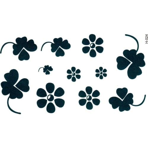 Clover waterproof temporary tattoos Leaf flower tattoo body arts fake tatoo tatouage temporaire henna tatuajes pesca sexo