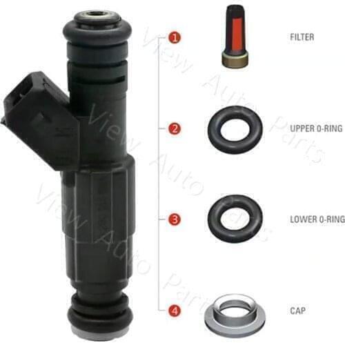 200 Set Fuel Injector Repair Kit Micro Filter Rubber orings Plastic Cap for 96-00Chevy GMC C/K Pickup #0280156024 VD-RK-0110