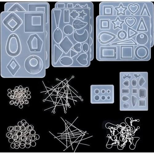 A Set Epoxy Resin Casting Mold Kits Silicone Epoxy Mold Set Jewelry Pendant Mould for epoxy Jewelry Making Supplies Craft DIY