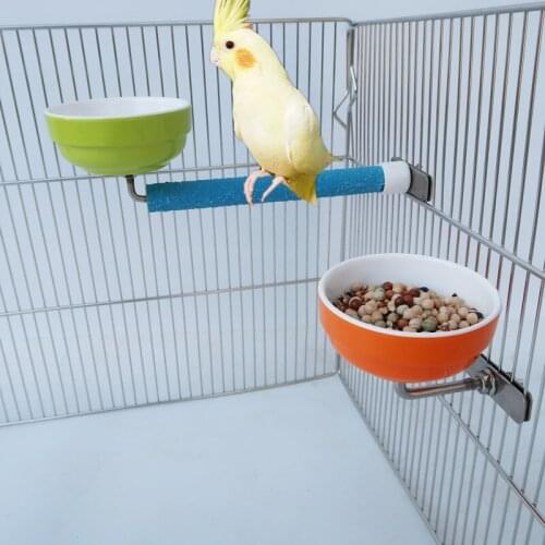 LHXMAS Bird Supplies Bird food container Parrot food container trough food Cup Food Jar Food Bowl Parrot drinking bowl water Cup