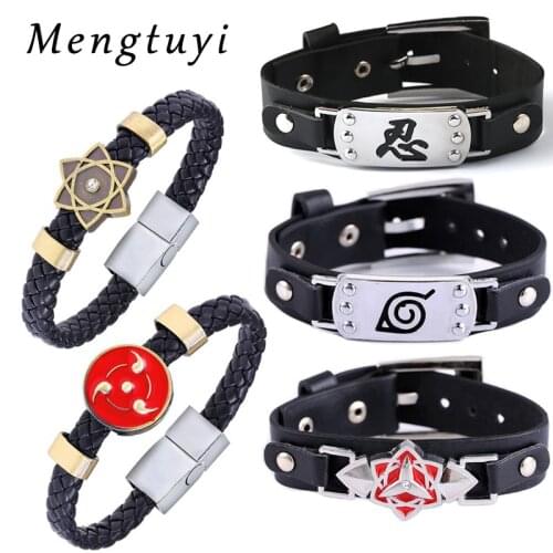 Mengtuyi Cartoon Anime Konoha Black Butler Bracelet Conan Maganetic Button One Piece Final Fantasy Wristband Kids