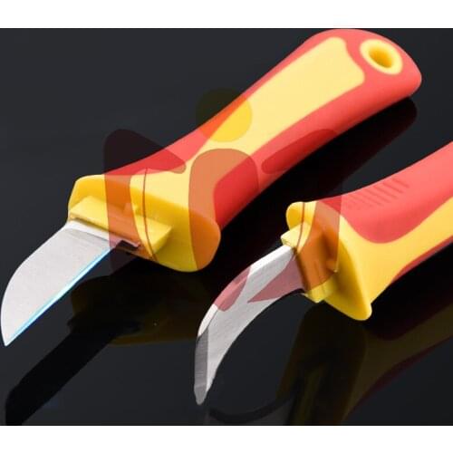1pcs/set Electrician Knife Straight Edge Cutting Off Tool Repairing Tool With Fixed Hook Knife For Homeuse Plastic Handle
