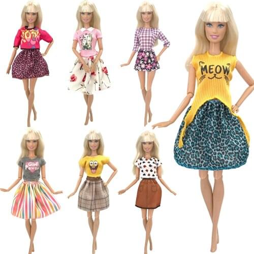NK 2019 Newest One Pcs Doll Clothes Dress Fashion Skirt Party Gown For Barbie Doll Accessories Baby Toys Girl Best Gift A03 JJ