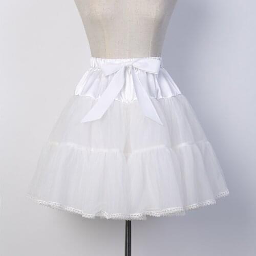 Original Design Princess Sweet White Mesh Lolita Petticoat/Bustle/Pannier/Tutu Skirt for Short Dress Cosplay