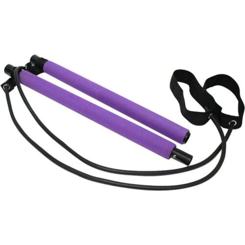 Pilates Stick Yoga Resistance Bands Gym Equipment Elastic Bands