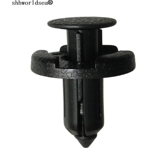 Shhworldsea 100PCS auto plastic clips fasteners front bumper radiator support push type retainer for nissan 11296-AG000 2002-on