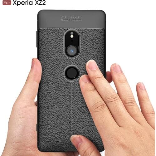 For Sony Xperia XZ2 Case Silicon For Sony Xperia XZ2 Case Cover Fundas XZ 2 Soft Carbon Fiber Brushe Coque Etui Capa Aksesuar