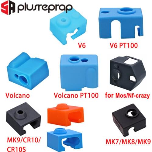 3D Printer Parts Silicone Sock for V6 Volcano MK8/MK9/CR10/CR10S Heated Block Warm Keeping Cover