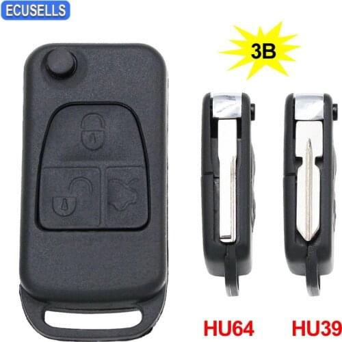 3 Button Folding Flip Remote Key Shell Case For Mercedes Benz ML320 ML55 AMG C230 S500 E420 500SL C280 HU39/HU64 Uncut Blade