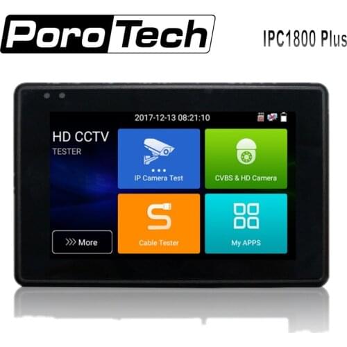 IPC1800 PLUS 4 Inch 4K H265 H264 IP Camera Tester 8MP AHD/TVI / CVI CVBS CCTV Tester Monitor with WIFI hotspot PTZ Controller