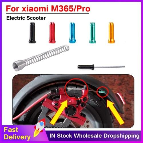 For M365 brake Scooter Xtech Brake Stainless Steel Retractable Brake Springs Shift Line Color Tail Cap Colorful Accessories