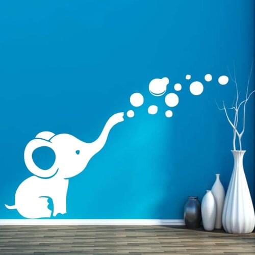 High Quality Animal Elephant Cute Nursery Girls Boys Wall Art Stickers Decals Vinyl Home Room Decor