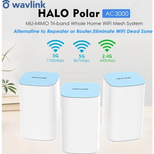 AC3000 Mesh WiFi Router WiFi Extender 2.4G 5.0G Tri-Band Whole Home WiFi Mesh Router Wireless Repeater Work Online Study at Home